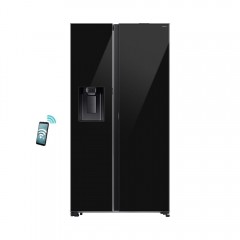 Samsung Ψυγείο Ντουλάπα 634lt NoFrost Υ178.6xΠ91.2xΒ71.6εκ. Μαύρο RS80F64JEBEF